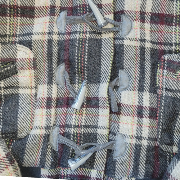 O'NEILL VTG Hoodie Grey Plaid Acrylic Wool Blend Jacket Long Sleeve Size Large - Picture 8 of 8